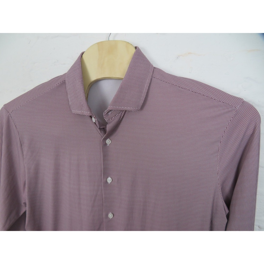State & Liberty Shirt Mens 2XL Red Check Long Sleeve Button Up Stretch Athletic